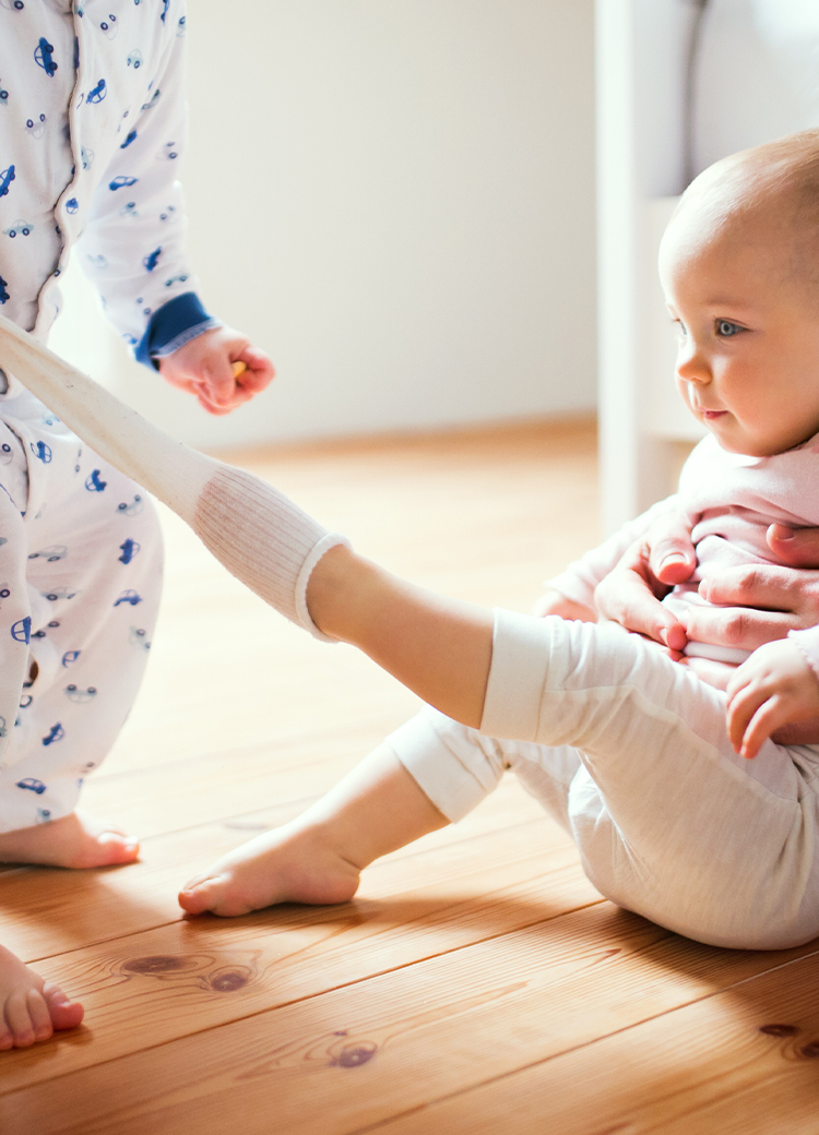 Baby on Hardwood flooring